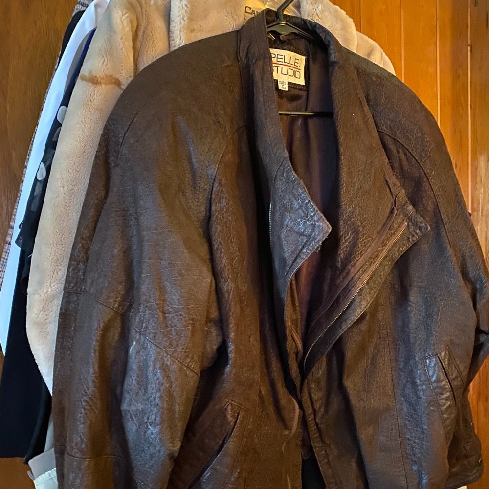 Vintage Leather Bomber Jacket